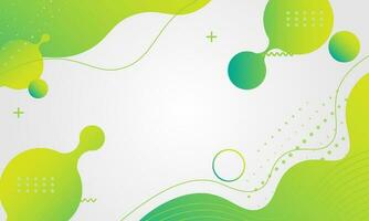 Abstract green colorful template banner with gradient color and small polka dot technology background Design with liquid shape vector design