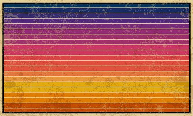 Grunge Sunset of Summer art line template background vector design.