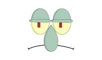 illustration vector graphic of character eyes from squidward