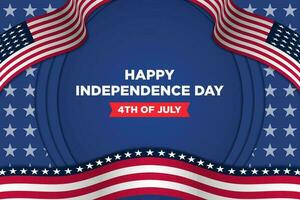 Banner Template Elegant Independence Day 4th July Themes vector