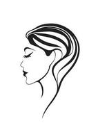 Woman face vector design