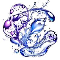 Molecular background and liquid bubble of cosmetic essence. photo
