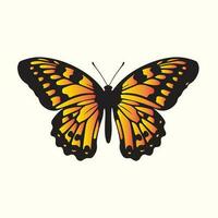 Monarch butterfly silhouette vector illustration background