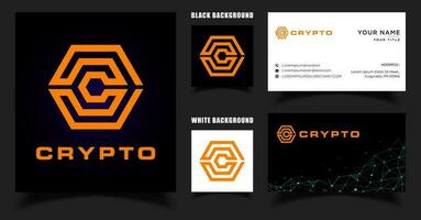 Crypto Initial letter C logo vector