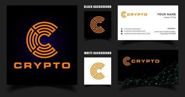 Crypto Initial letter C logo vector