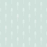 Hand drawn seamless Christmas pattern for fabric, textile, wrapping. Vector background with Christmas doodle trees