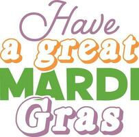 Mardi Gras t shirt design vector