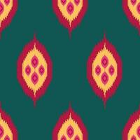 Uzbek ikat pattern and fabric in Uzbekistan. Abstract background for wallpaper, textures, textile, wrapping paper. vector