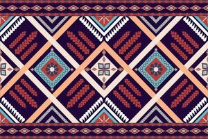 geometric ethnic pattern Can be used in fabric design for background, wallpaper, carpet, textile, clothing, wrapping, decorative paper, embroidery illustration vector. vector