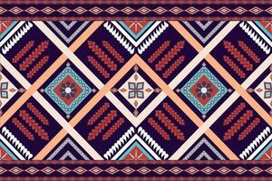 geometric ethnic pattern Can be used in fabric design for background, wallpaper, carpet, textile, clothing, wrapping, decorative paper, embroidery illustration vector. vector