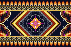 geometric ethnic pattern Can be used in fabric design for background, wallpaper, carpet, textile, clothing, wrapping, decorative paper, embroidery illustration vector. vector