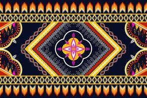 geometric ethnic pattern Can be used in fabric design for background, wallpaper, carpet, textile, clothing, wrapping, decorative paper, embroidery illustration vector. vector