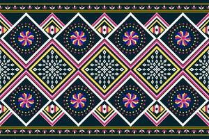 geometric ethnic pattern Can be used in fabric design for background, wallpaper, carpet, textile, clothing, wrapping, decorative paper, embroidery illustration vector. vector