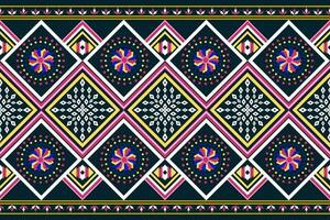 geometric ethnic pattern Can be used in fabric design for background, wallpaper, carpet, textile, clothing, wrapping, decorative paper, embroidery illustration vector. vector