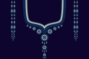 ethnic collar lace pattern traditional on black background. Necklace embroidery abstract vector illustration. Designs for fashion, fashion men, fashion women, kaftan, collar pattern, necklace pattern