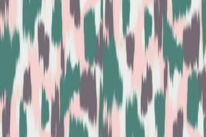 Uzbek ikat pattern and fabric in Uzbekistan. Abstract background for wallpaper, clothing, textile, wrapping paper. vector