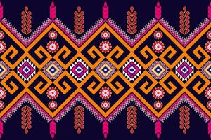geometric ethnic pattern Can be used in fabric design for background, wallpaper, carpet, textile, clothing, wrapping, decorative paper, embroidery illustration vector. vector