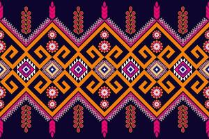 geometric ethnic pattern Can be used in fabric design for background, wallpaper, carpet, textile, clothing, wrapping, decorative paper, embroidery illustration vector. vector