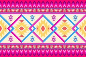 geometric ethnic pattern Can be used in fabric design for background, wallpaper, carpet, textile, clothing, wrapping, decorative paper, embroidery illustration vector. vector