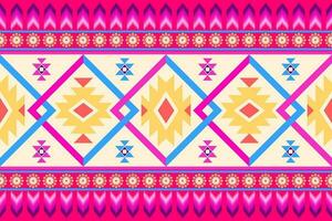 geometric ethnic pattern Can be used in fabric design for background, wallpaper, carpet, textile, clothing, wrapping, decorative paper, embroidery illustration vector. vector