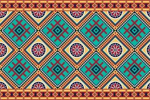 geometric ethnic pattern Can be used in fabric design for background, wallpaper, carpet, textile, clothing, wrapping, decorative paper, embroidery illustration vector. vector