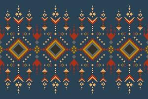 geometric ethnic pattern Can be used in fabric design for background, wallpaper, carpet, textile, clothing, wrapping, decorative paper, embroidery illustration vector. vector