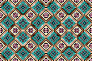 geometric ethnic pattern Can be used in fabric design for background, wallpaper, carpet, textile, clothing, wrapping, decorative paper, embroidery illustration vector. vector