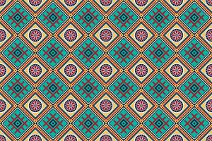 geometric ethnic pattern Can be used in fabric design for background, wallpaper, carpet, textile, clothing, wrapping, decorative paper, embroidery illustration vector. vector