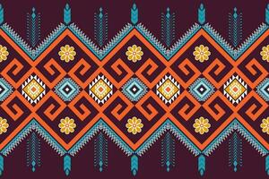 geometric ethnic pattern Can be used in fabric design for background, wallpaper, carpet, textile, clothing, wrapping, decorative paper, embroidery illustration vector. vector