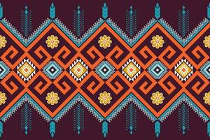 geometric ethnic pattern Can be used in fabric design for background, wallpaper, carpet, textile, clothing, wrapping, decorative paper, embroidery illustration vector. vector