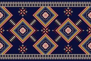 geometric ethnic pattern Can be used in fabric design for background, wallpaper, carpet, textile, clothing, wrapping, decorative paper, embroidery illustration vector. vector