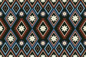 geometric ethnic pattern Can be used in fabric design for background, wallpaper, carpet, textile, clothing, wrapping, decorative paper, embroidery illustration vector. vector