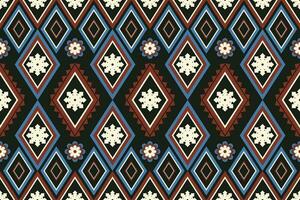 geometric ethnic pattern Can be used in fabric design for background, wallpaper, carpet, textile, clothing, wrapping, decorative paper, embroidery illustration vector. vector