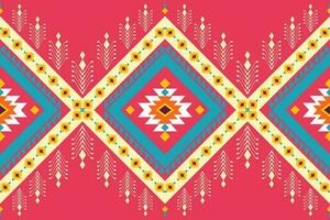 ethnic geometric seamless pattern. Geometric dark blue background. Design for fabric, clothes, decorative paper, wrapping, embroidery, illustration, vector, batik pattern, ethnic pattern vector
