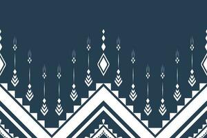 ethnic geometric seamless pattern. Geometric blue background. Design for fabric, clothes, decorative paper, wrapping, embroidery, illustration, vector, batik pattern, ethnic pattern, Aztec pattern vector