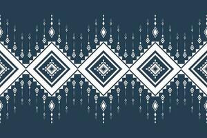 ethnic geometric seamless pattern. Geometric blue background. Design for fabric, clothes, decorative paper, wrapping, embroidery, illustration, vector, batik pattern, ethnic pattern, Aztec pattern vector