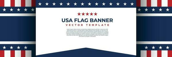 America banner design vector, USA flag background template for celebrate national day, 4th of july, memorial day event vector