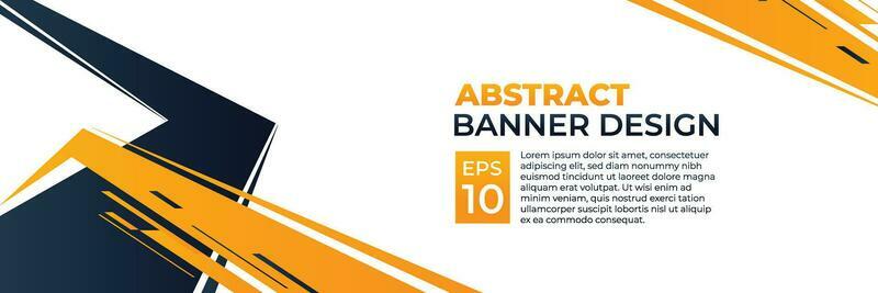 Abstract banner vector, modern background horizontal with dynamic yellow shape color for technology and sports theme