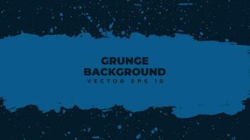 Abstract grunge background vector with paint brush effect, blue banner with copy space area