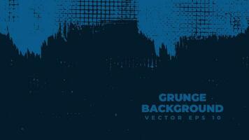 Abstract grunge background vector with paint brush effect, blue banner with copy space area