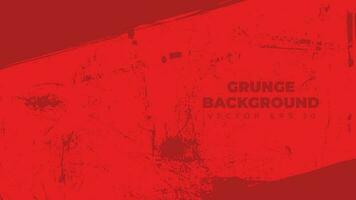 Abstract grunge background vector with paint brush effect, dirty red banner with copy space area