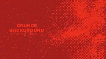 Abstract grunge background vector with paint brush effect, dirty red banner with copy space area