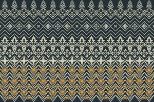 African Ikat floral paisley embroidery on white background.geometric ethnic oriental pattern traditional.Aztec style abstract vector illustration.design for texture,fabric,clothing,wrapping,carpet.