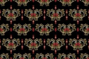 Ikat romance Ethnic Peacock tribal seamless pattern for wallpaper,decoration,fabric and textile, background, rug. vector