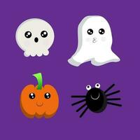 lindos personajes de halloween vector