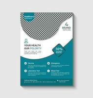 Medical flyer template vector