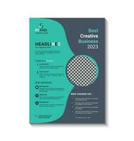 corporative flyer template vector