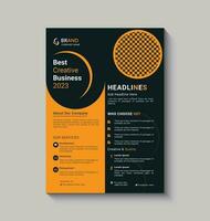 modern corporative flyer template vector