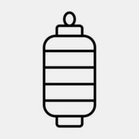 Icon lantern. Japan elements. Icons in line style. Good for prints, posters, logo, advertisement, infographics, etc. vector