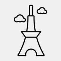Icon japan tower. Japan elements. Icons in line style. Good for prints, posters, logo, advertisement, infographics, etc. vector